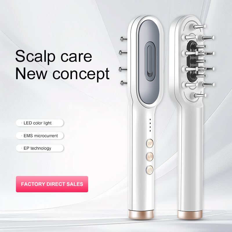 Skincare Glowing - KSKIN LED 赤色光療法電気マッサージコーム育毛アプリケーター抗脱毛ヘッドマッサージヘアブラシ頭皮トリートメント