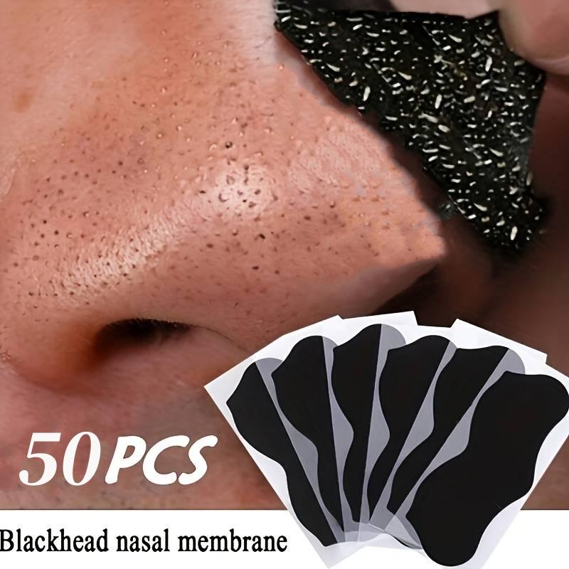 Skincare Finally Found You - 50枚入り 鼻の黒ずみ除去マスク 毛穴縮小トリートメントステッカー ブラックドットストリップ 鼻のディープクレンジング スキンケア