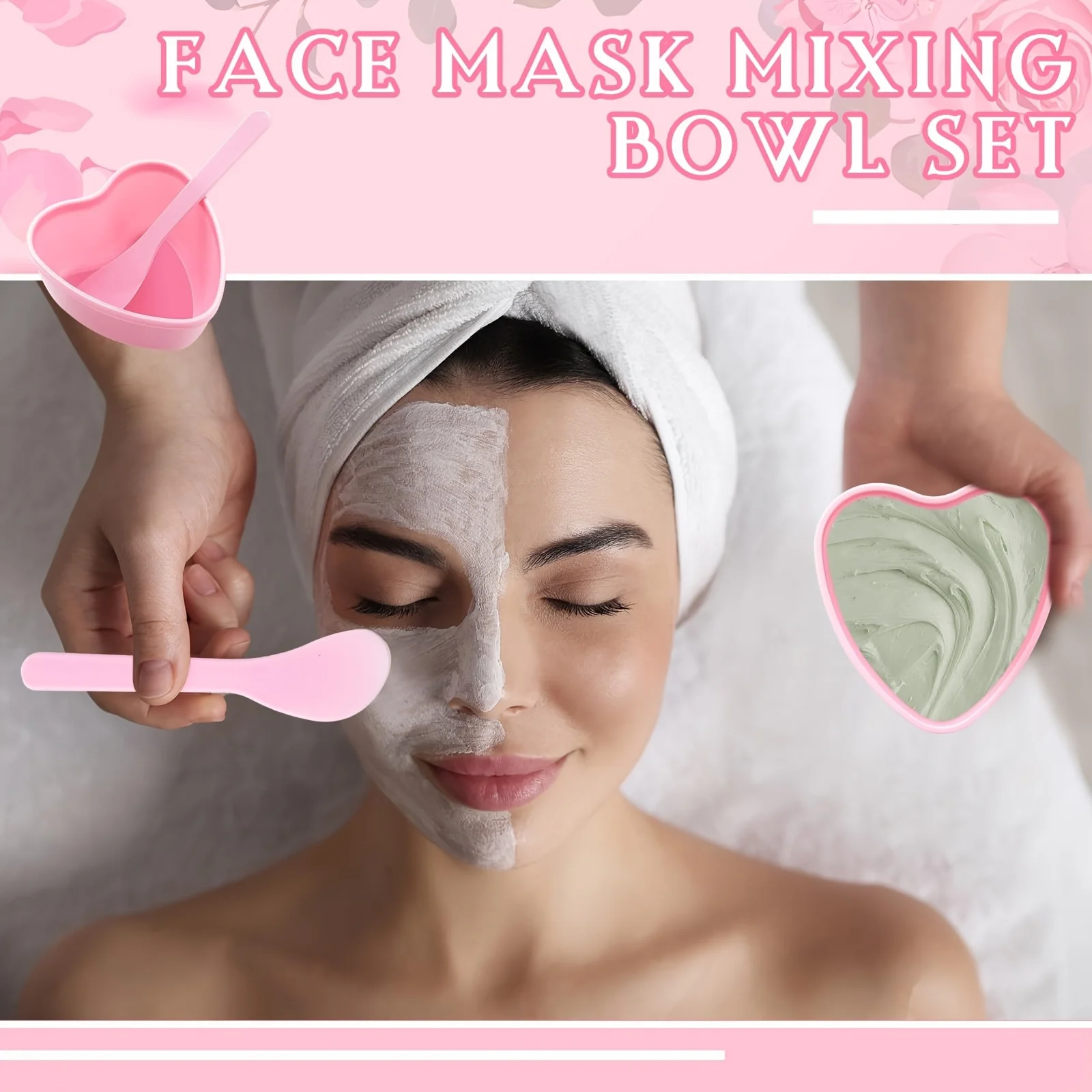 6個入りピンクハート型フェイシャルマスクミキシングボウル、ス - Skincare Finally Found You のレビューと価格