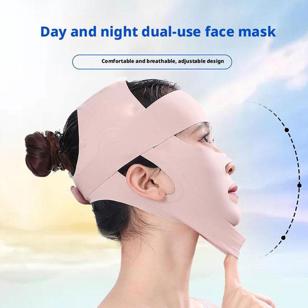 V フェイス痩身包帯顔彫刻スリープマスク通気性弾性調節可能な - Skincare Finally Found You のレビューと価格