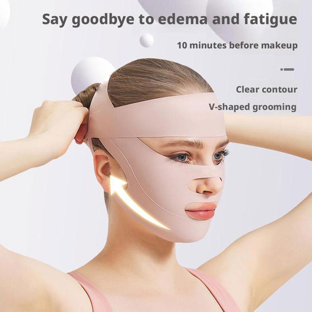 V フェイス痩身包帯顔彫刻スリープマスク通気性弾性調節可能な - Skincare Finally Found You のレビューと価格