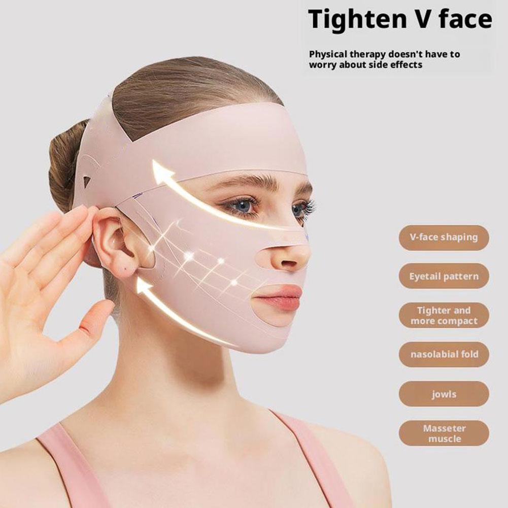 V フェイス痩身包帯顔彫刻スリープマスク通気性弾性調節可能な - Skincare Finally Found You のレビューと価格