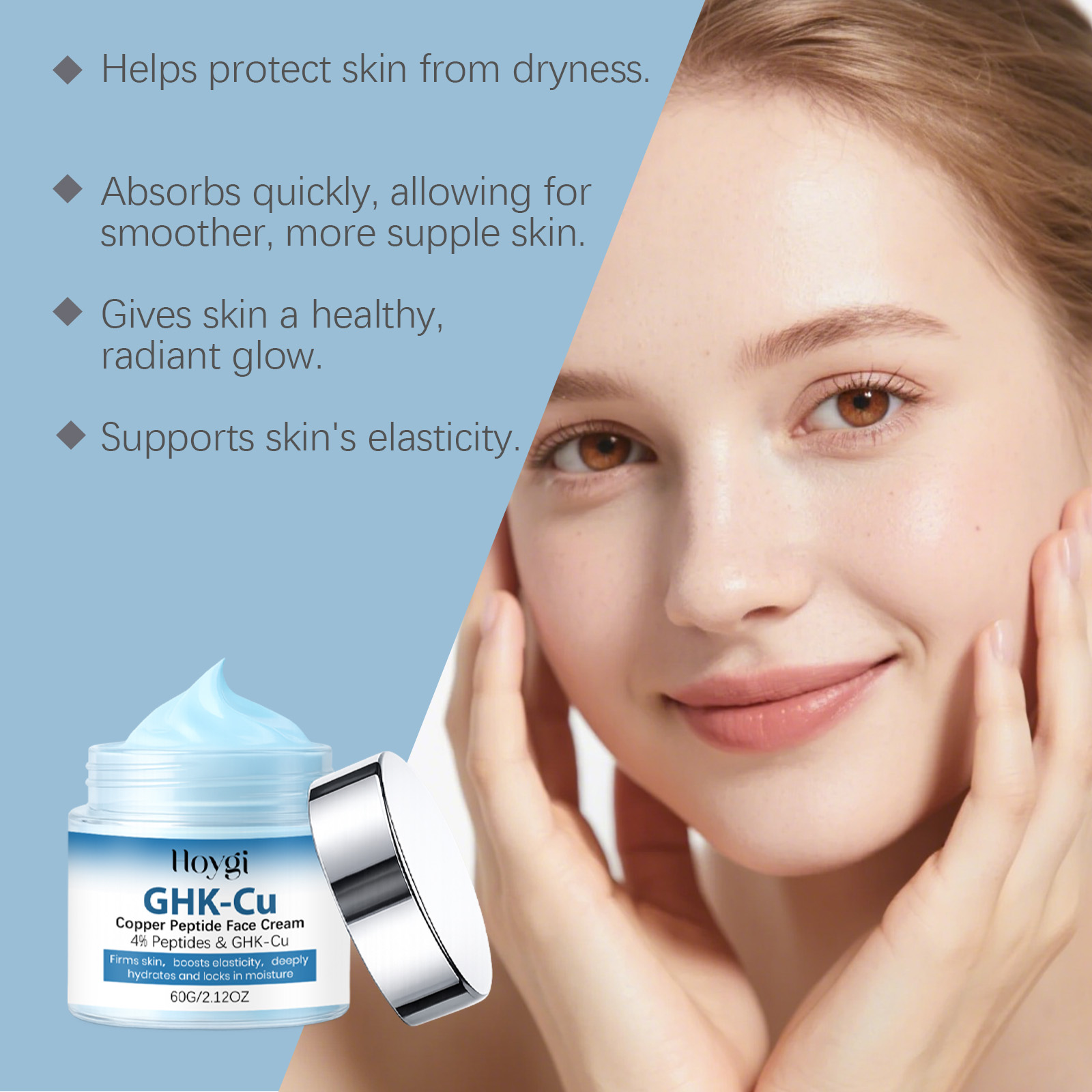 GHK-Cu銅ペプチドスキンケアアンチエイジングフェイスクリ - Skincare Glowing のレビューと価格
