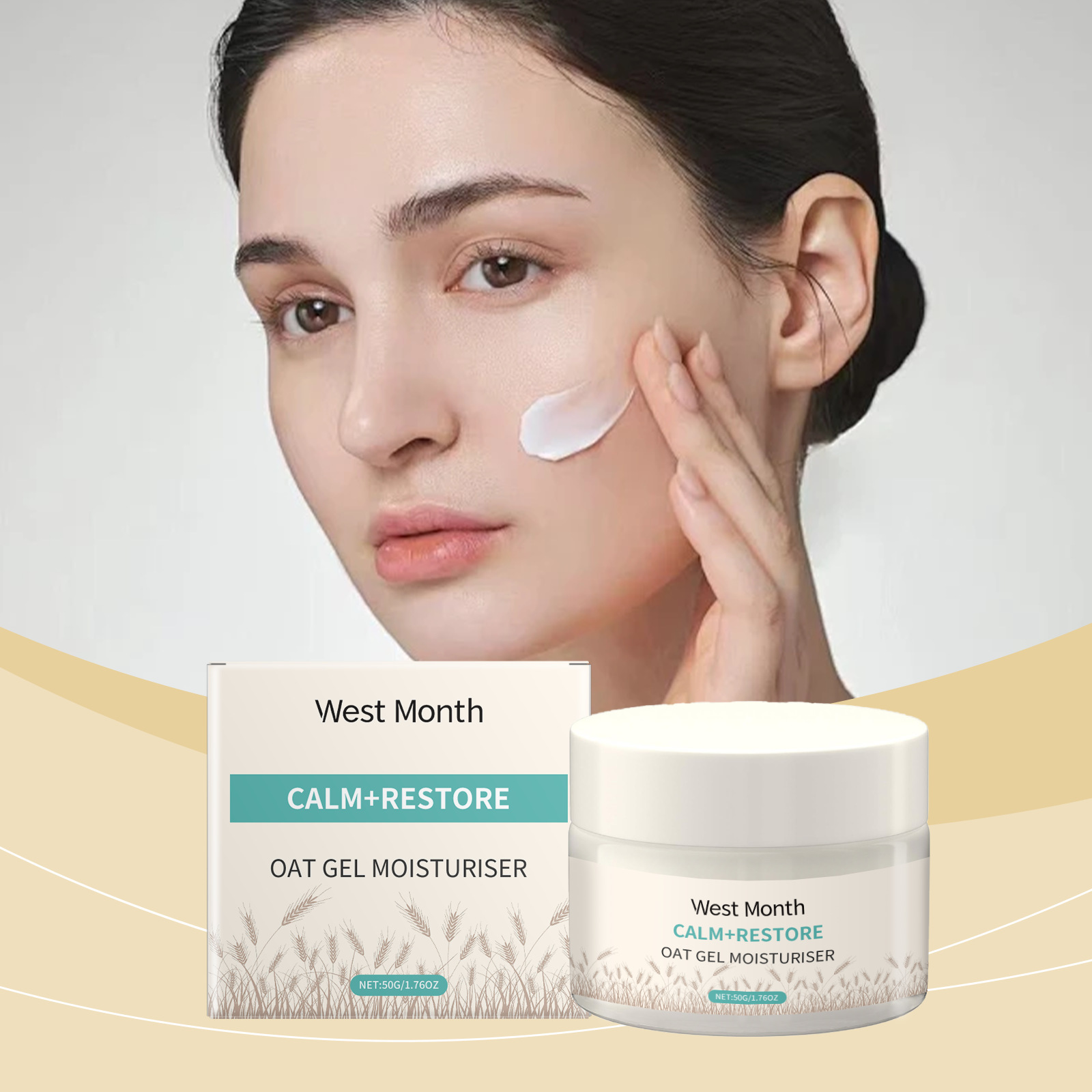 50g オートミール保湿フェイスクリーム：深層栄養、優しいス - Skincare Oat のレビューと価格
